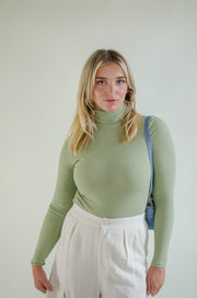 Catie Turtleneck Bodysuit Sage