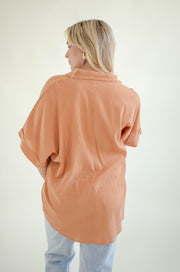 Nelly Oversized Button Top Sienna