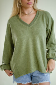 Diana Knit Pullover Olive
