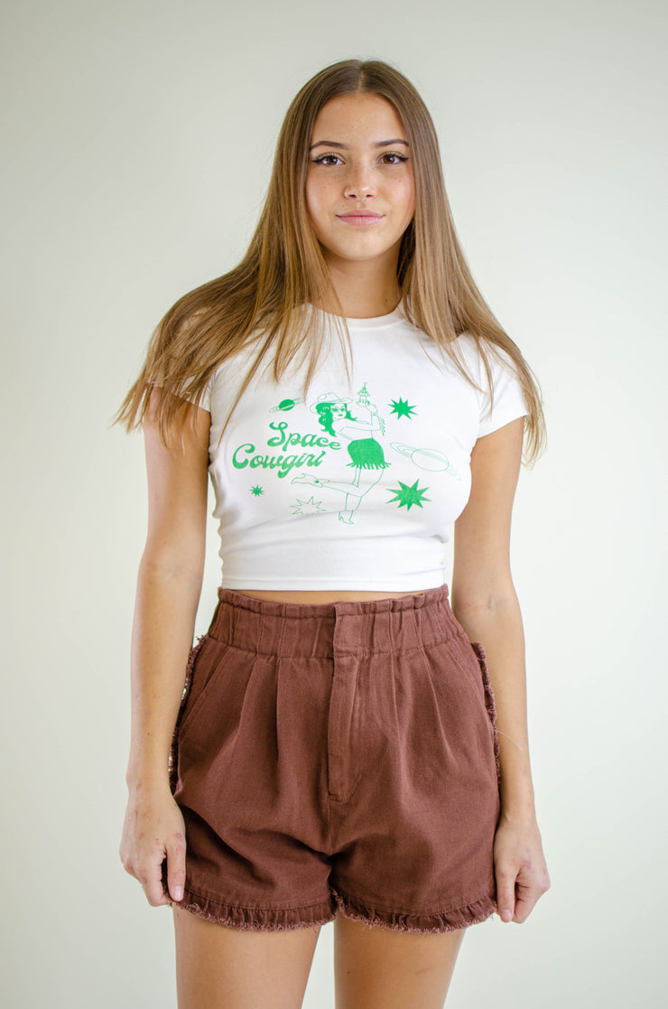 Space Cowgirl Crop Top Cream