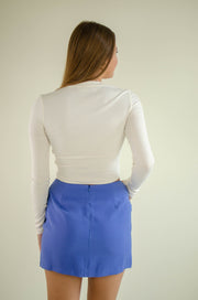Bella Long Sleeve Crop Top Cream