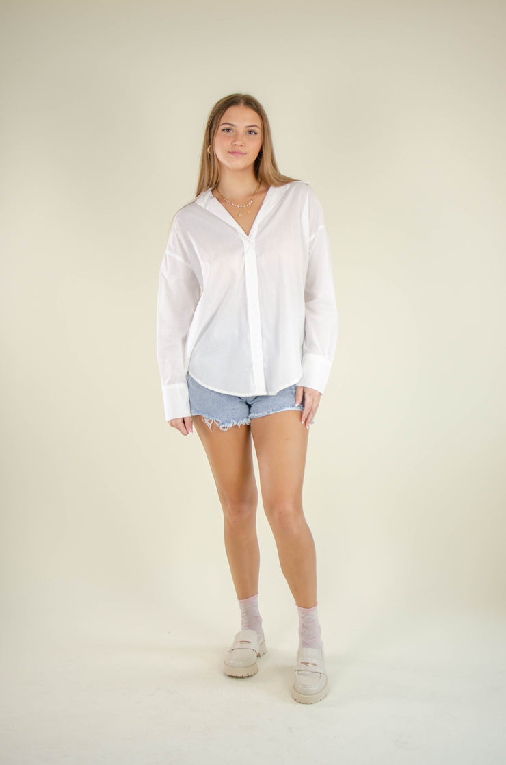 Viviana Button Up Top White