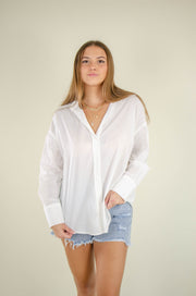 Viviana Button Up Top White