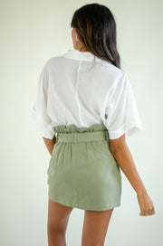 Nelly Oversized Button Top White