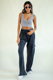 Ileana Waffle Knit Pants Black