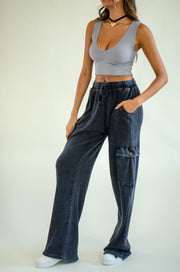 Ileana Waffle Knit Pants Black