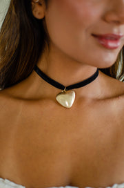 Heart Pendant Choker