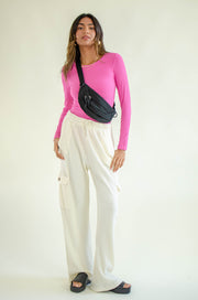 Ileana Waffle Knit Pants Cream