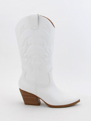 Orville Western Cowboy Boots White