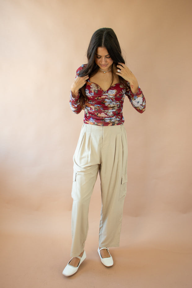 Aurora Cargo Trouser Pants Beige