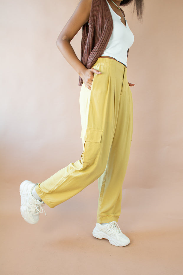 Aurora Cargo Trouser Pants Mustard