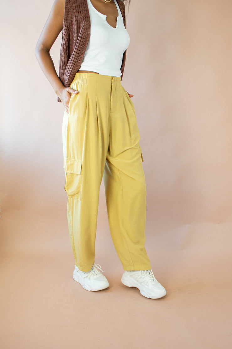 Aurora Cargo Trouser Pants Mustard