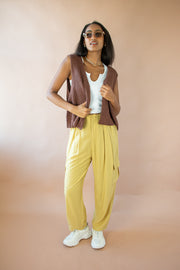 Jacqui Knit Vest Brown