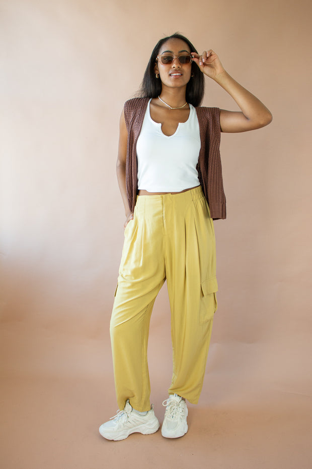 Aurora Cargo Trouser Pants Mustard