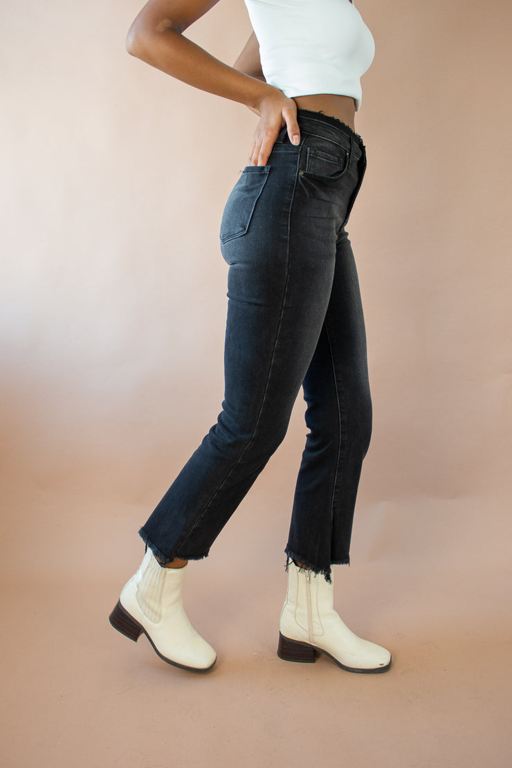 Marlee Fray Hem Jeans Black