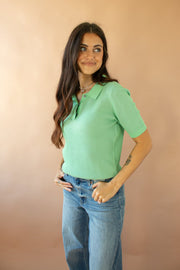 Paige Polo Top Sage