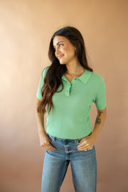 Paige Polo Top Sage