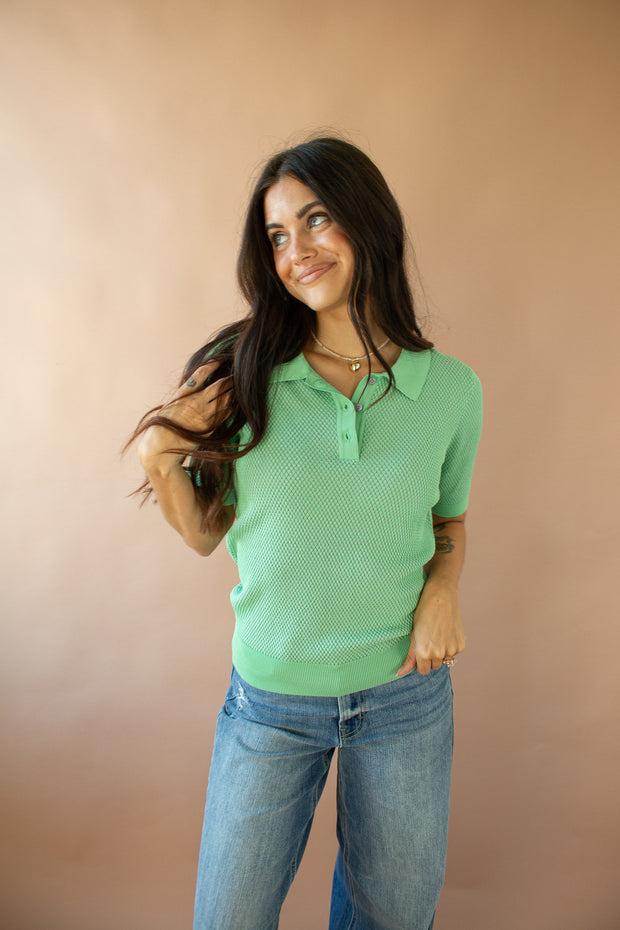 Paige Polo Top Sage