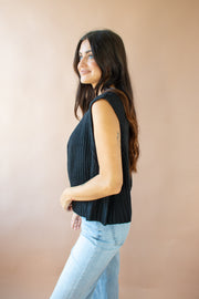 Jacqui Knit Vest Black