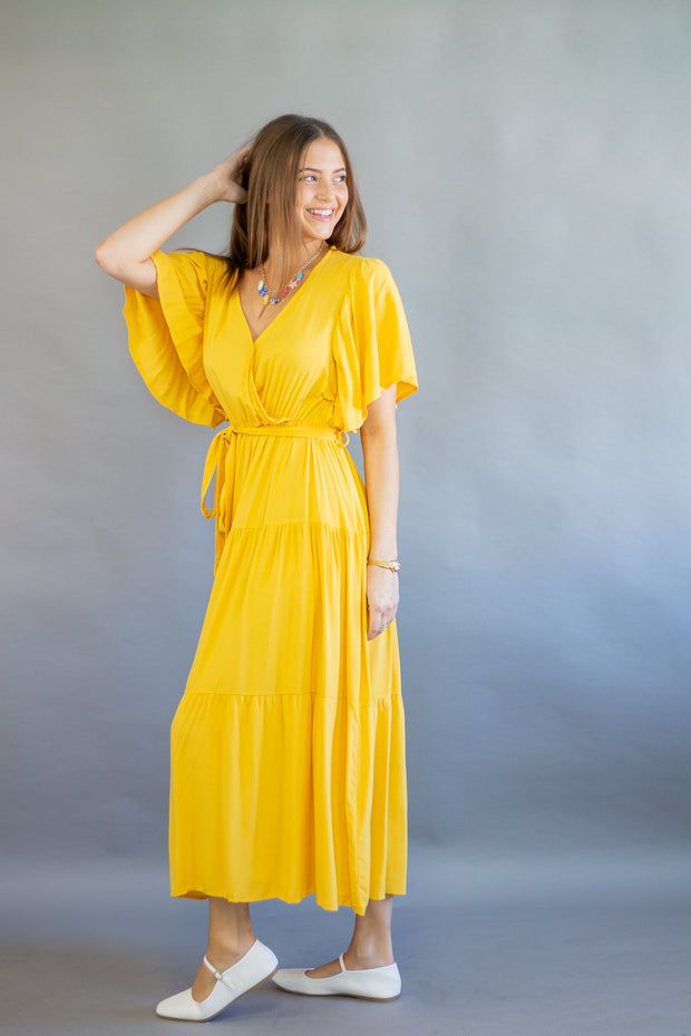 Esther Tie Front Maxi Dress