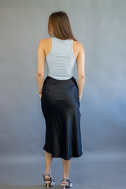 Azalea Satin Midi Skirt