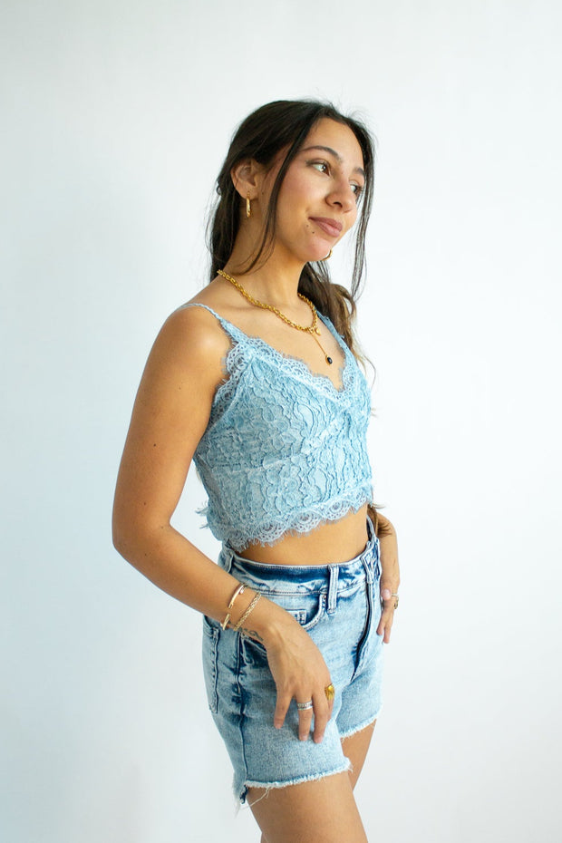 Cristina High Rise Fray Shorts