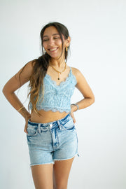 Cristina High Rise Fray Shorts