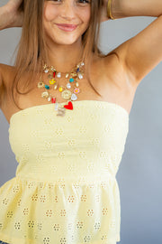 Beach Picnic Eyelet Top