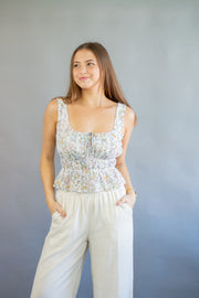 Eve Floral Eyelet Tank Top