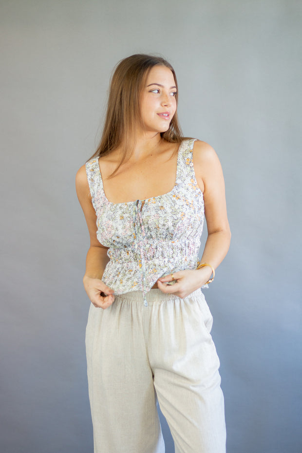 Eve Floral Eyelet Tank Top