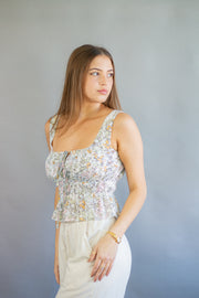 Eve Floral Eyelet Tank Top