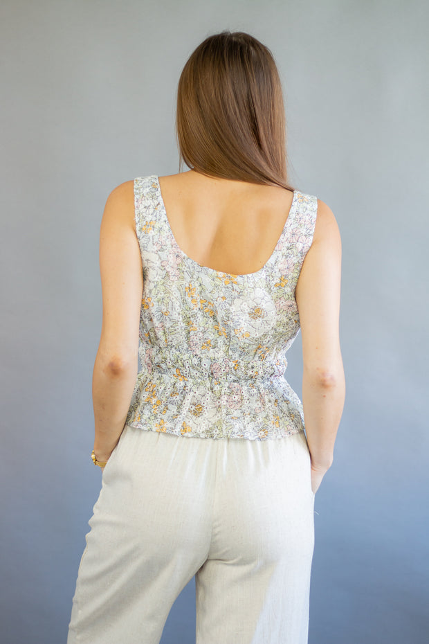 Eve Floral Eyelet Tank Top