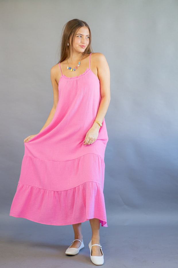 Hazen Dress Hot Pink