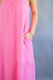 Hazen Dress Hot Pink