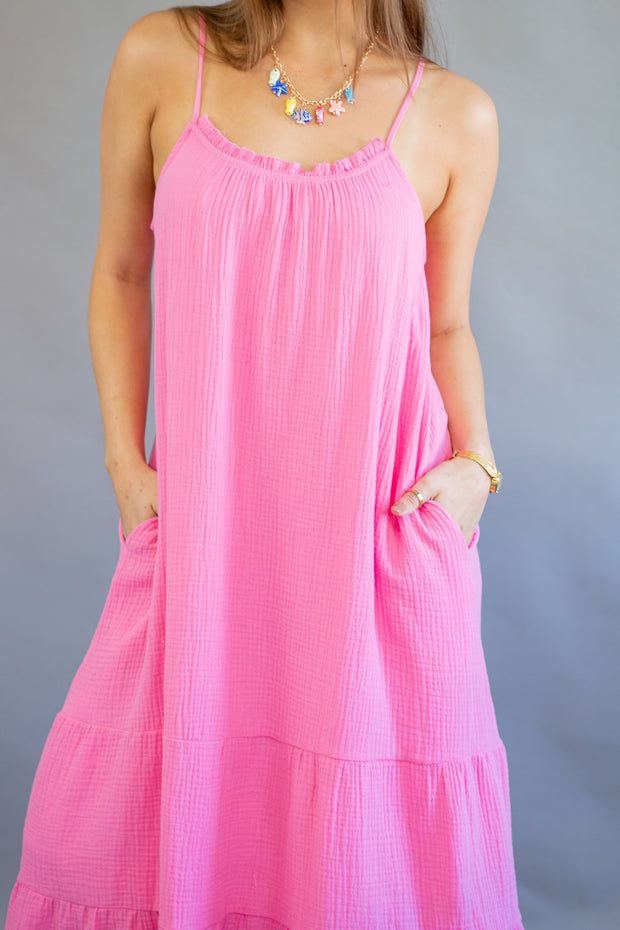 Hazen Dress Hot Pink