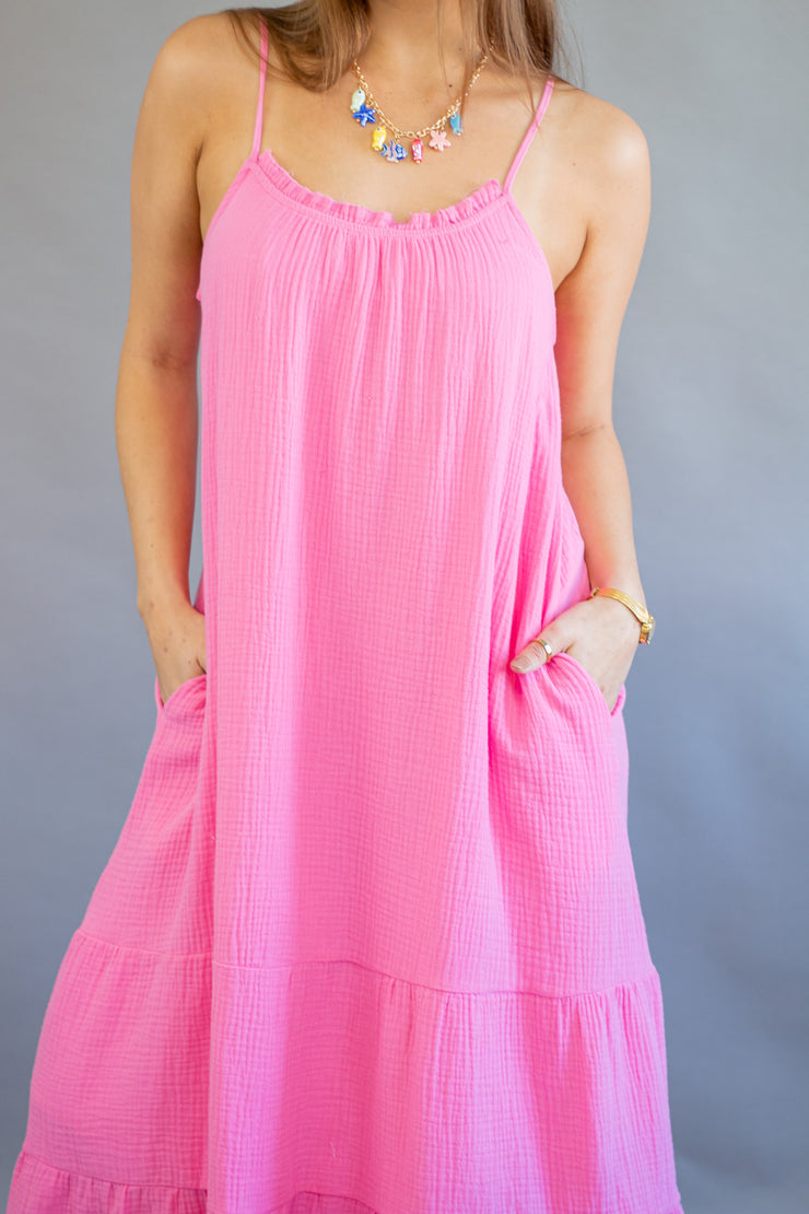 Hazen Dress Hot Pink