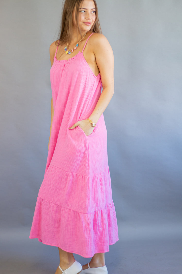 Hazen Dress Hot Pink