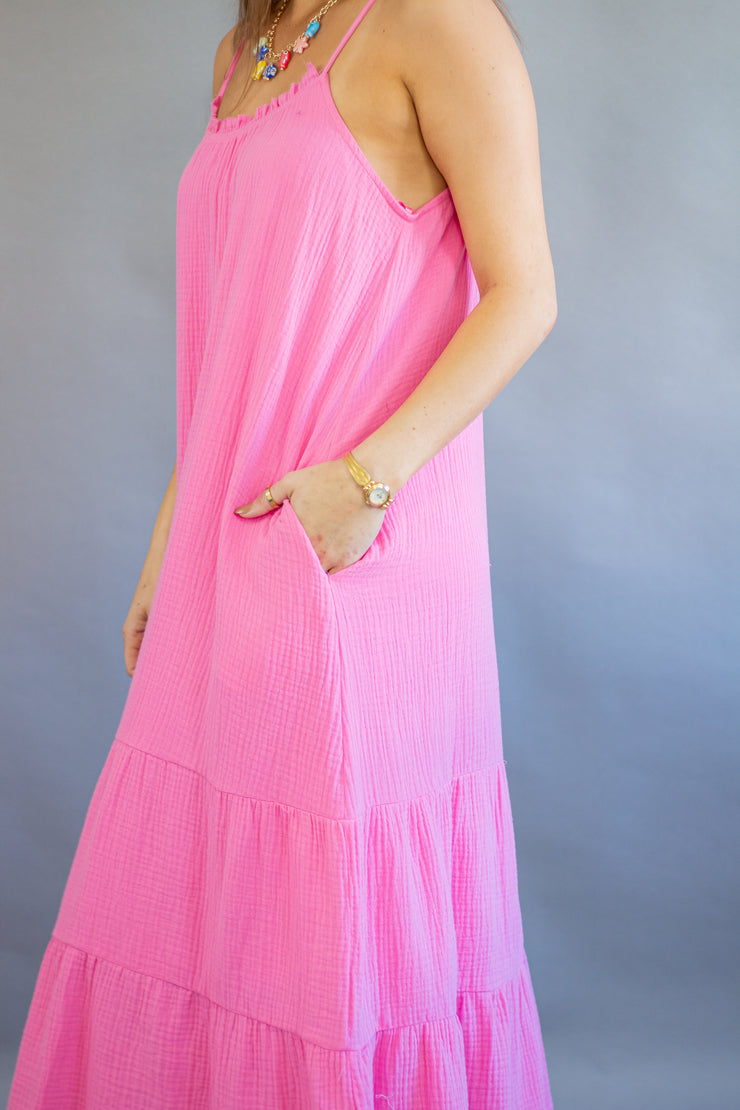 Hazen Dress Hot Pink