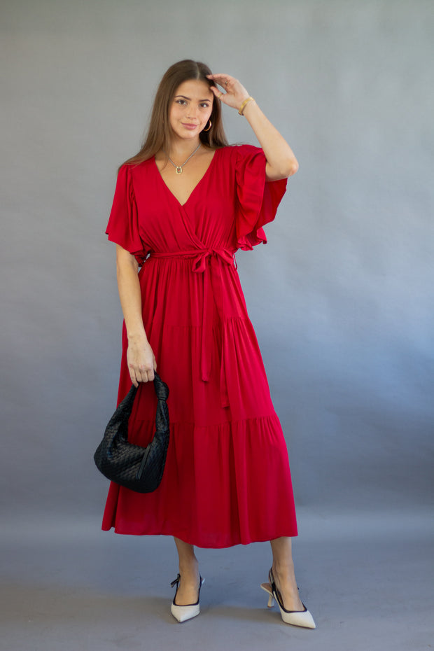 Esther Tie Front Maxi Dress