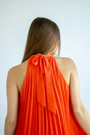 Ashlee Pleated Halter Dress