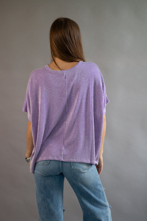 Finley Ribbed Oversized Top