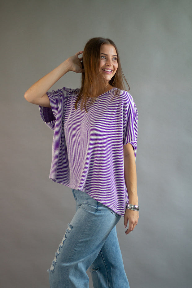Finley Ribbed Oversized Top