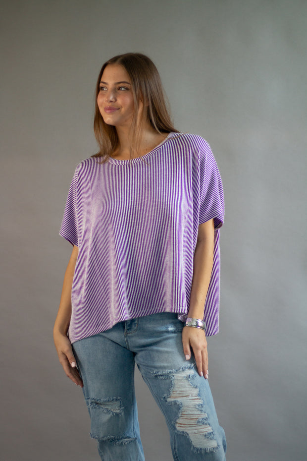 Finley Ribbed Oversized Top