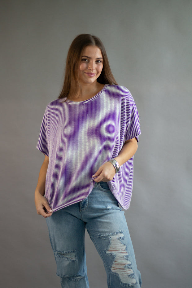 Finley Ribbed Oversized Top
