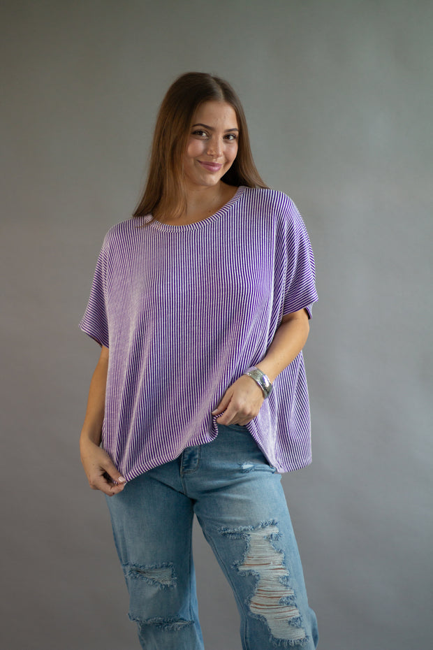 Finley Ribbed Oversized Top