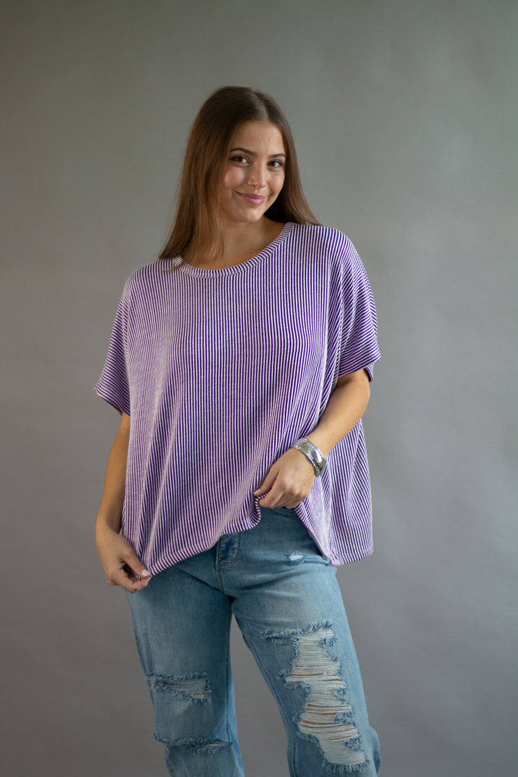 Finley Ribbed Oversized Top