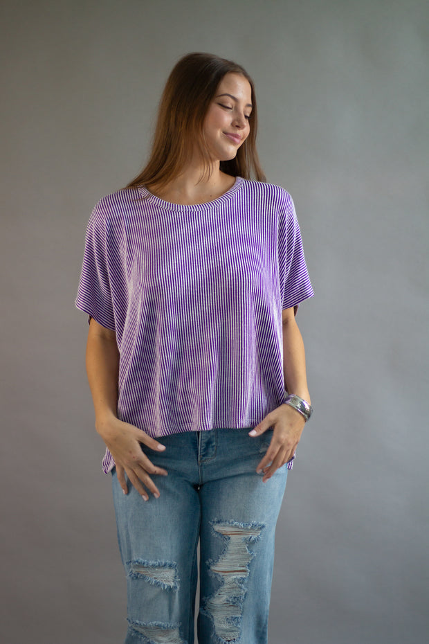 Finley Ribbed Oversized Top