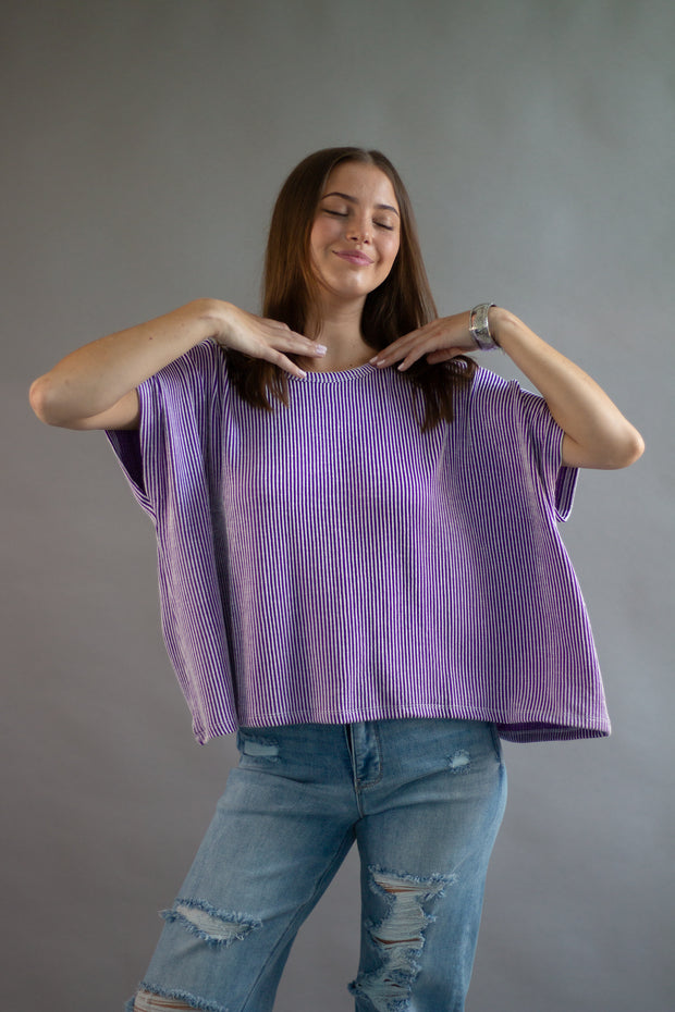 Finley Ribbed Oversized Top