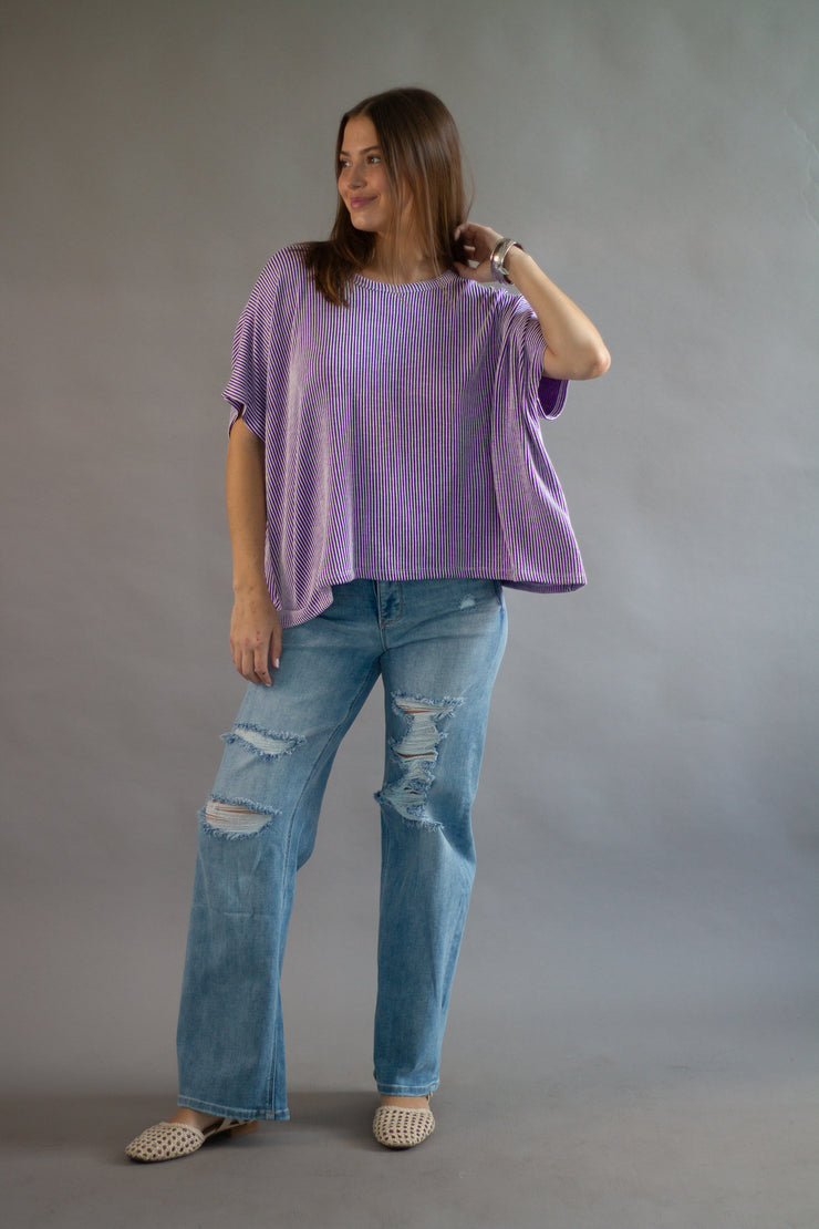 Finley Ribbed Oversized Top