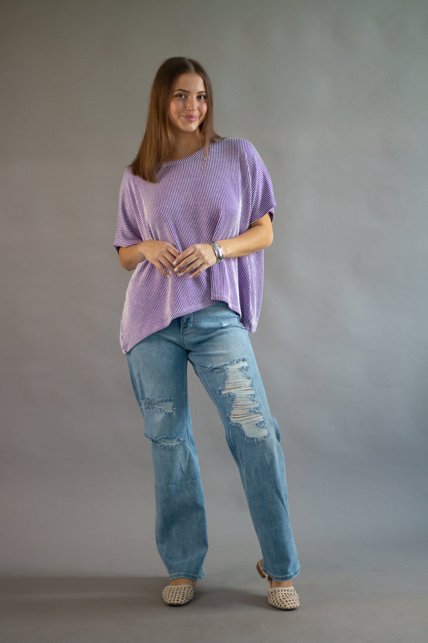 Finley Ribbed Oversized Top